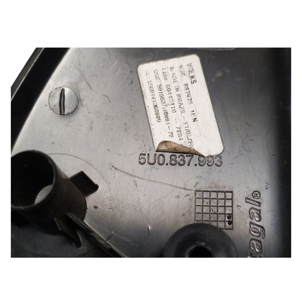 Moldura Interna Retrovisor Esquerdo Vw Gol Voyage G5 G6  Preto 2