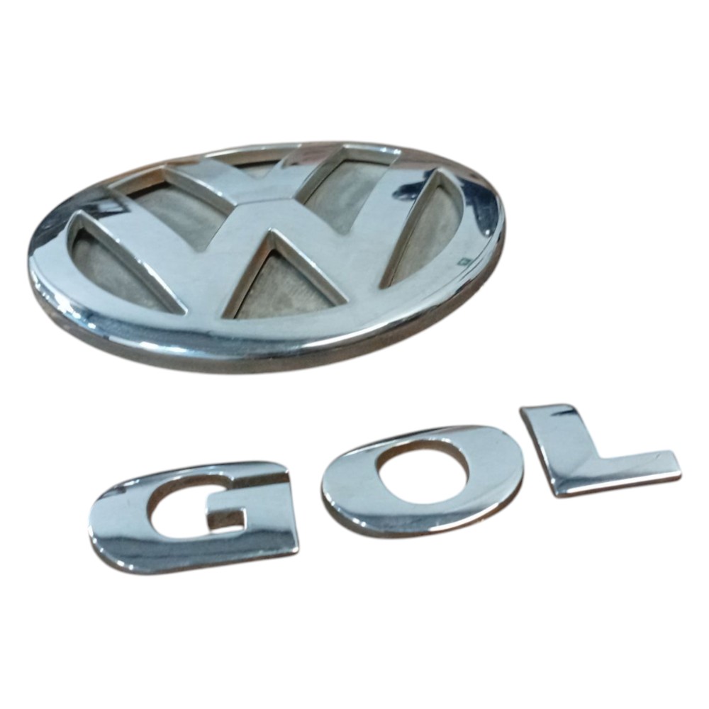 Emblema Grade Frontal Letreiro Traseiro Gol G4 2005 A 2008 Cromado 6