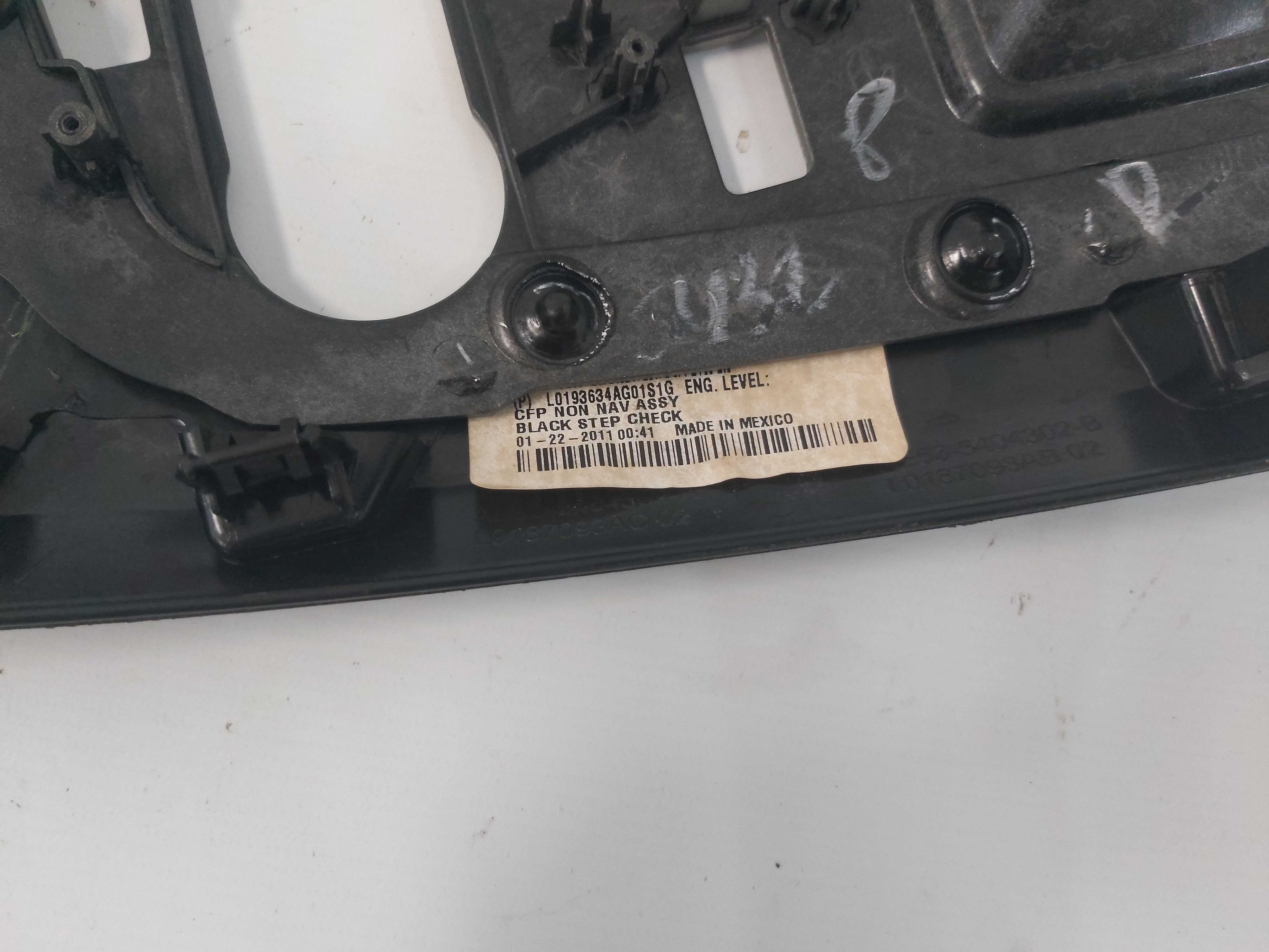 Moldura Painel Central Botões Rádio Ar Ford Fusion 09 A 12 Cinza 7