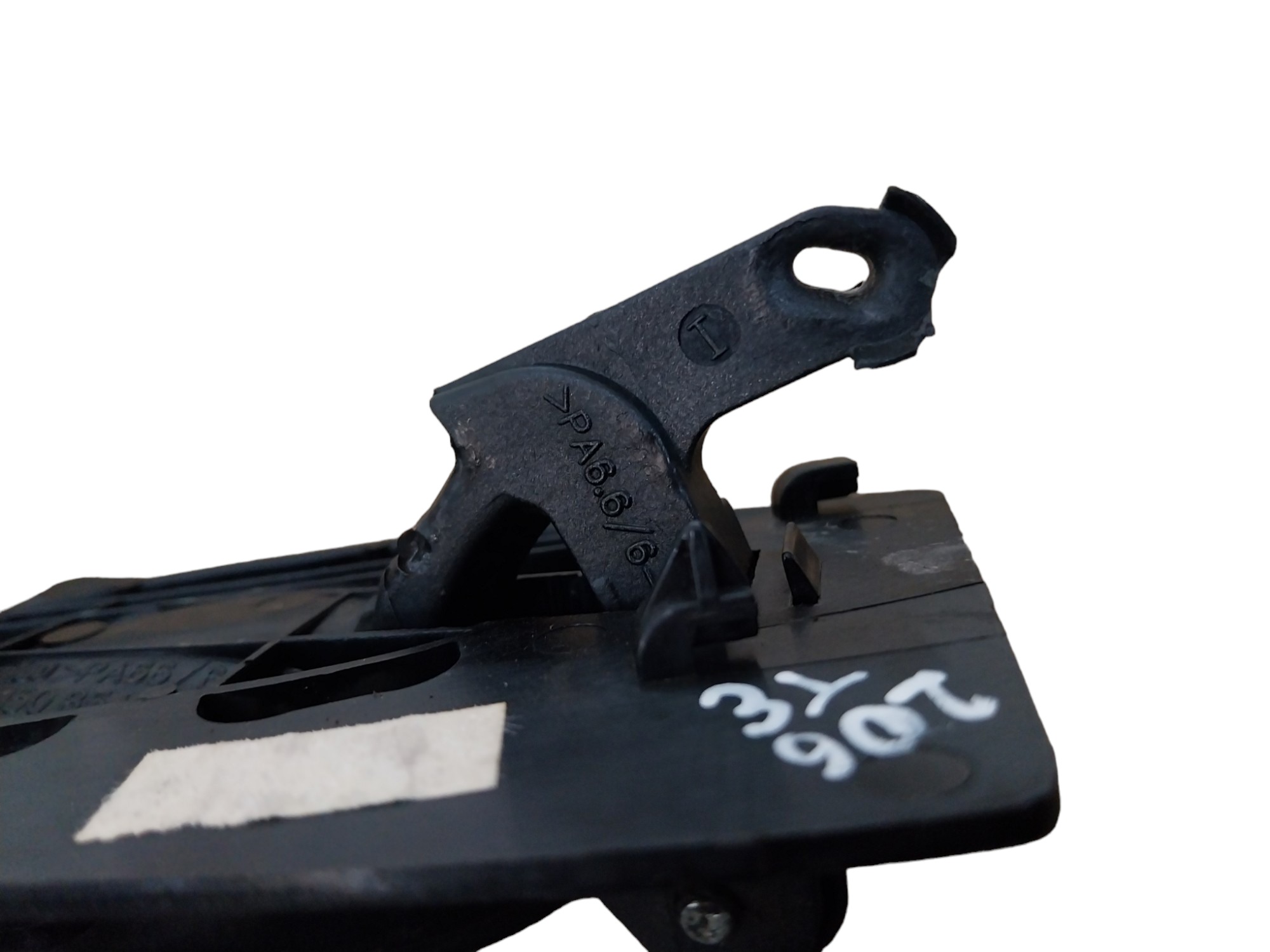 Maçaneta Interna Traseira Esquerda Peugeot 206 207 99 A 2011 Preto Traseira