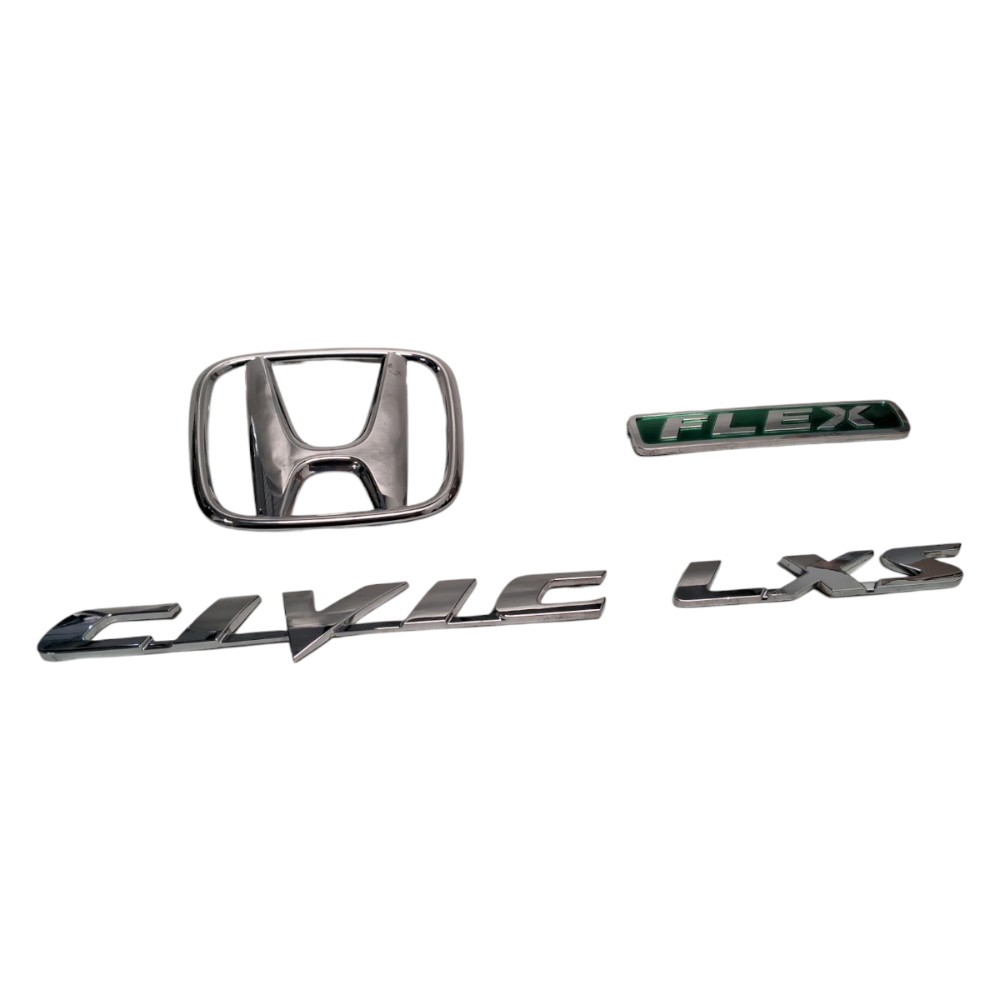 Emblemas Letreiro Tampa Traseira Honda New Civic Lxs Flex 2