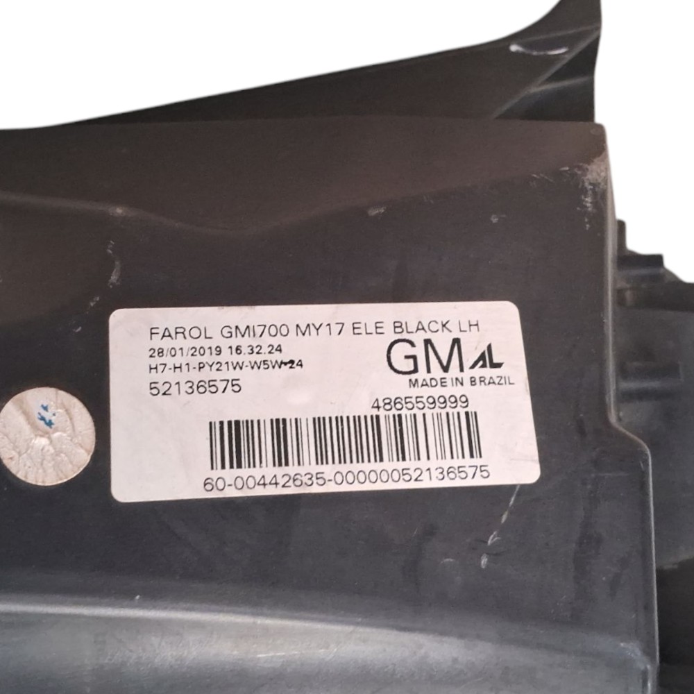 Farol Lado Esquerdo S10 2017 2018 3019 2020 A 2022 Detalhe – Esquerdo/motorista 3