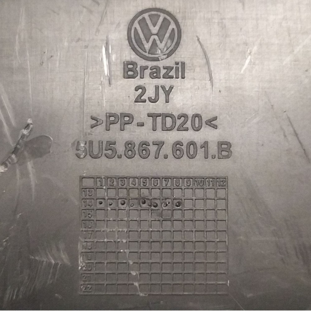 Moldura Traseira Tampa Porta Malas Gol G5 G6 2008 2012 2016 Preto 7