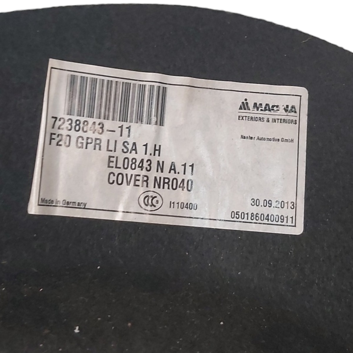 Forro Lateral Esquerdo Porta Malas 116 118 120 125 F20 2015 4