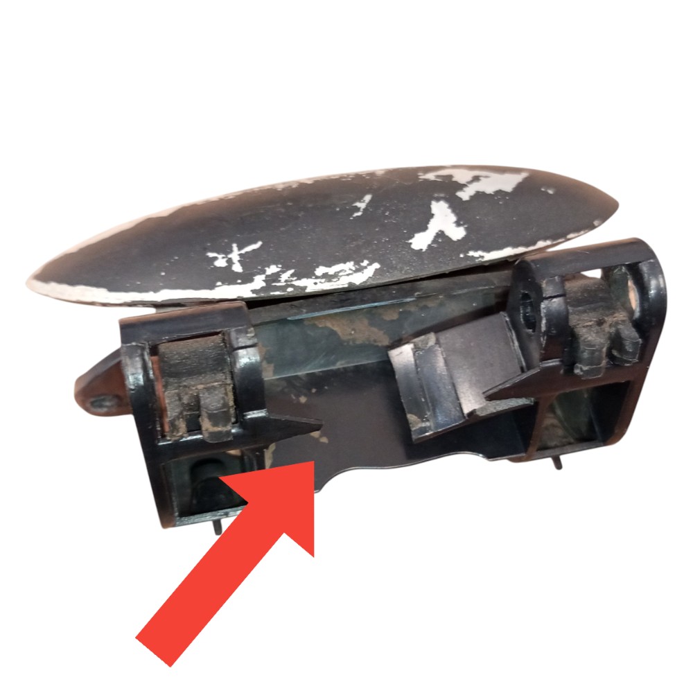 Maçaneta Externa Tras Direita Peugeot 206 2001 2008 Detalhe Prata Traseira 2