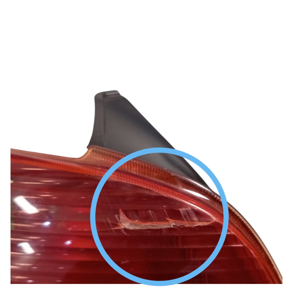 Lanterna Traseira Esquerda Peugeot 206 2001 A 2008 Detalhe Esquerdo/motorista Vermelho 2