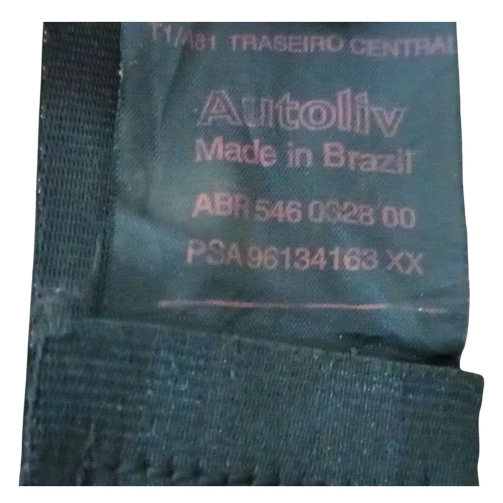 Cinto Segurança Traseiro Central Peugeot 206 2001 2002 2008 5