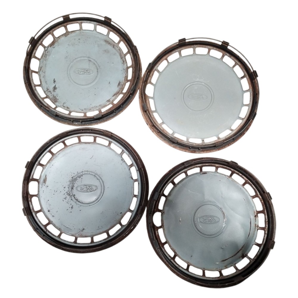 Jogo Calotas Aro 13 Ford Del Rey Glx 85 86 87 88 89 Original Prata 2