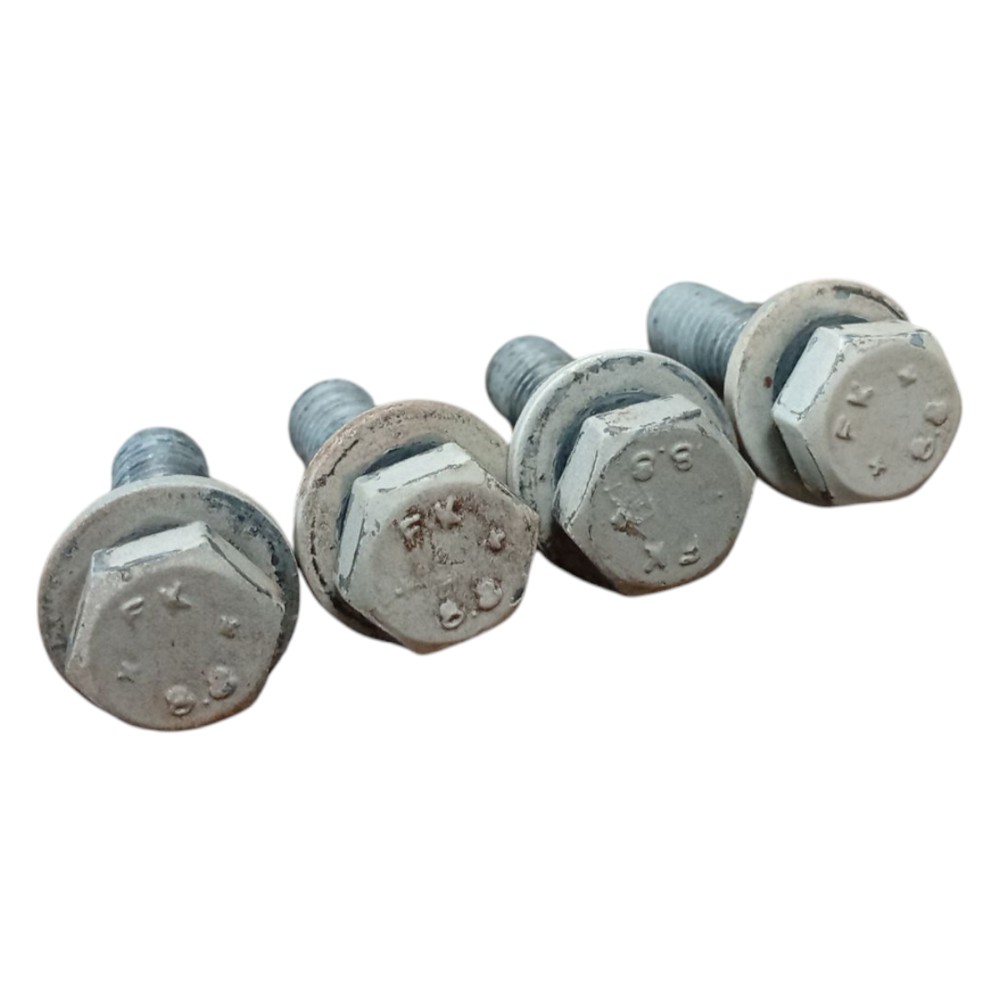 Kit 4 Parafusos Dobradiça Porta Peugeot 206 2001 2002 A 2008 Prata 6