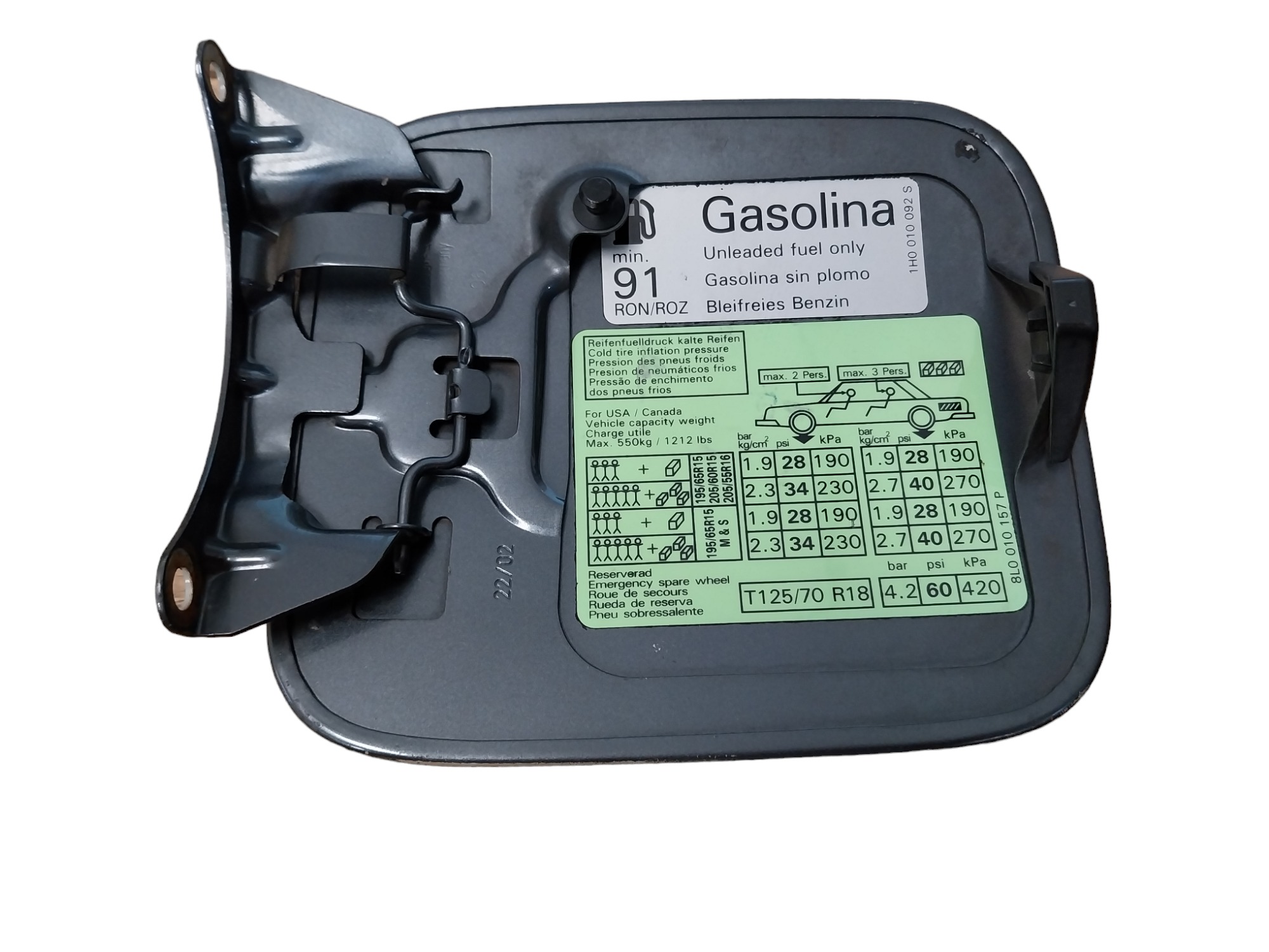 Portinhola Tanque Combustível Audi A3 97 98 2002 2003 A 2006 Cinza 97 2
