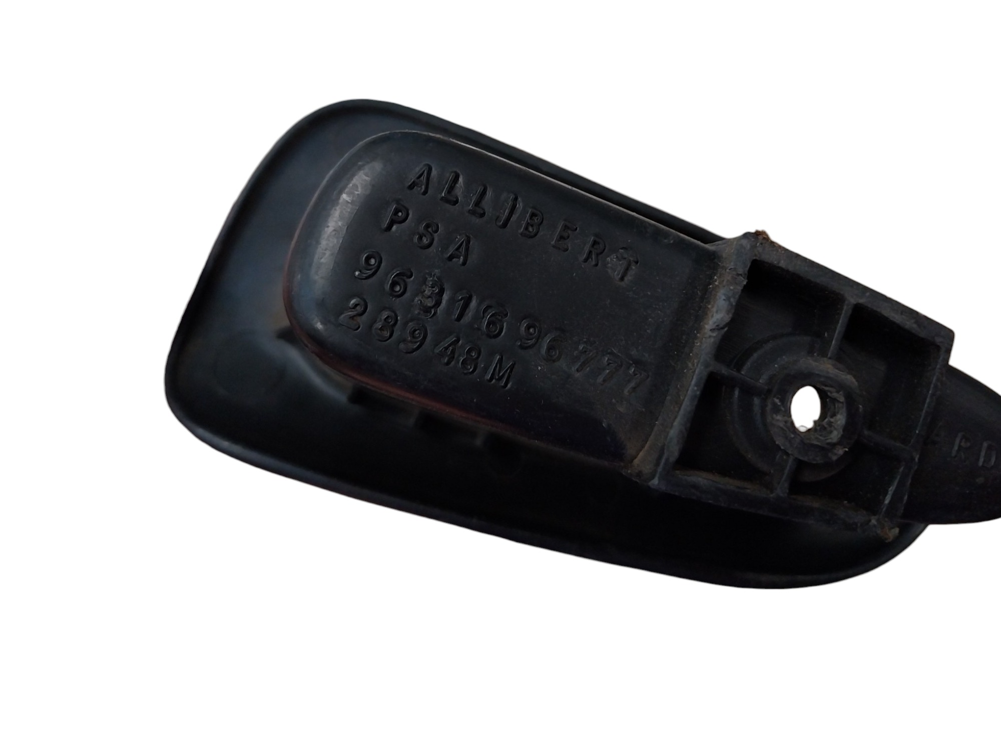Puxador Interno Traseiro Direito Peugeot 206 2002 A 2010 Preto Traseira 1