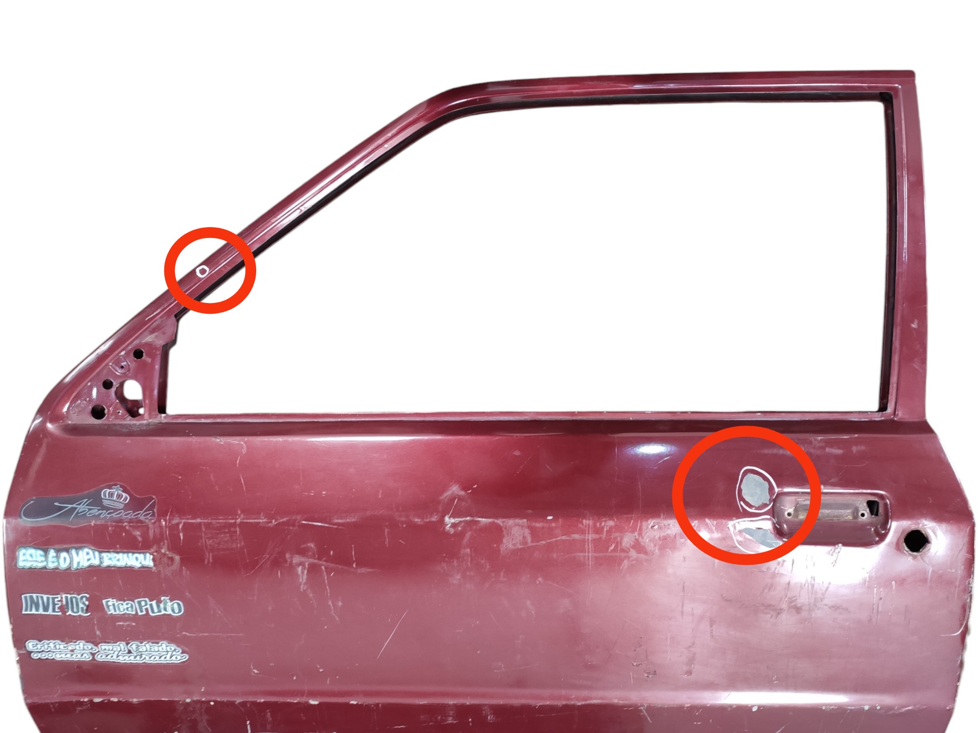 Porta Esquerdo Escort 2p 96 97 99 2001 2002 2003 Traseira Esquerdo Vermelho 2