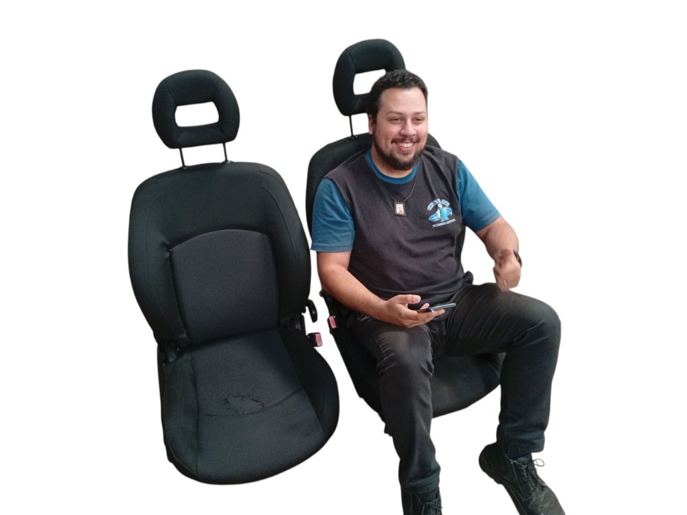 Jogo Banco Completo Peugeot 206 207 2001 2002 2003 2004 2012 Preto 10