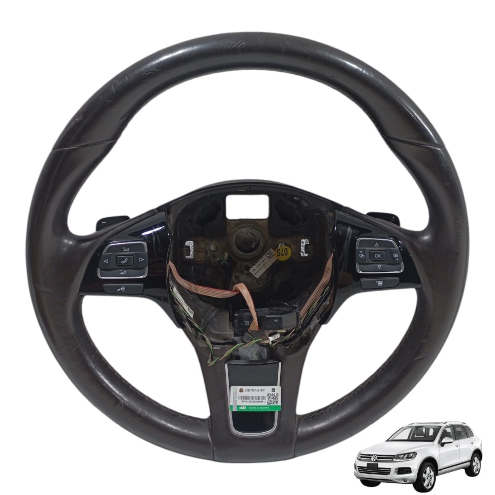 Volante Direção Com Comandos Volkswagen Touareg 4.2 V8 2014
