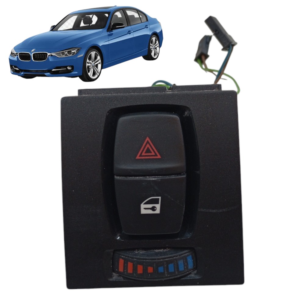 Botão Pisca Alerta E Trava Porta Bmw 320i 2.0 2015 923178603 Preto