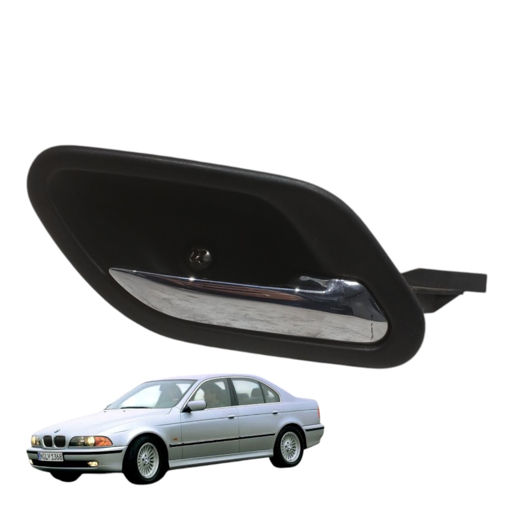 Maçaneta Interna Dianteira Direita Bmw 540i 4.4 V8 1999 E39 Preto Dianteira