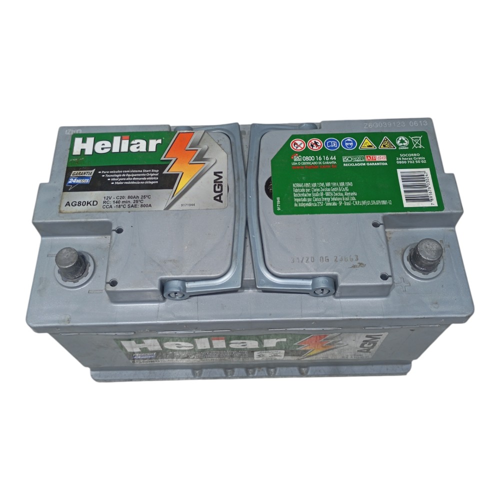 Bateria Start Stop 80ah Heliar Agm 5