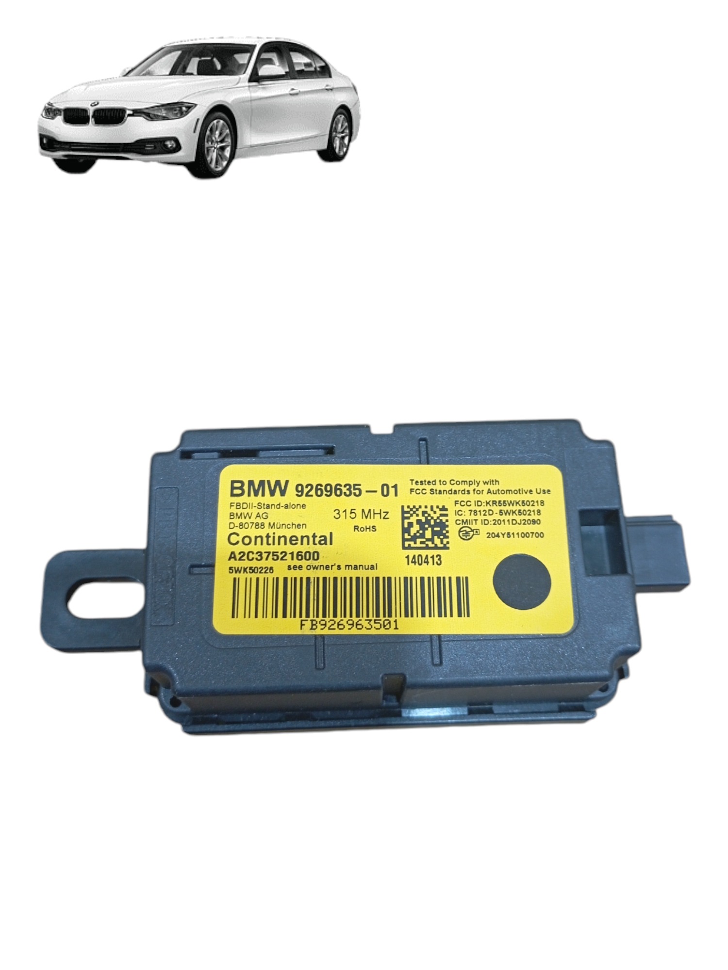 Modulo Sensor Alarme Bmw 320i 2015 F30 Cod 926963501