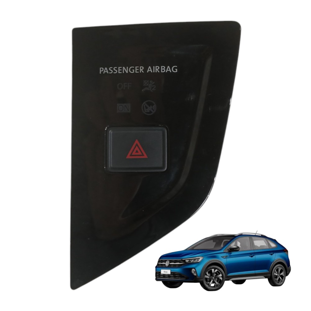 Botão Pisca Alerta Volkswagen Nivus Highline 1.0 Turbo 2022 Preto 1