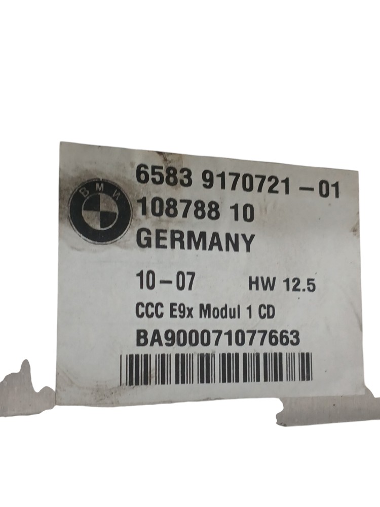 Rádio Cd Player Bmw 335i 3.0 Turbo 2008 E90 6583917072101 2