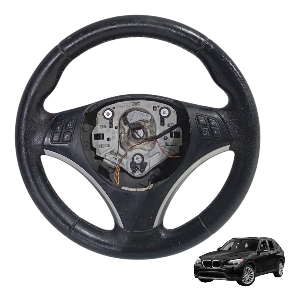 Volante Direção Comandos Bmw X1 2.0 2010 2011 2012 2013 2014 Preto 2