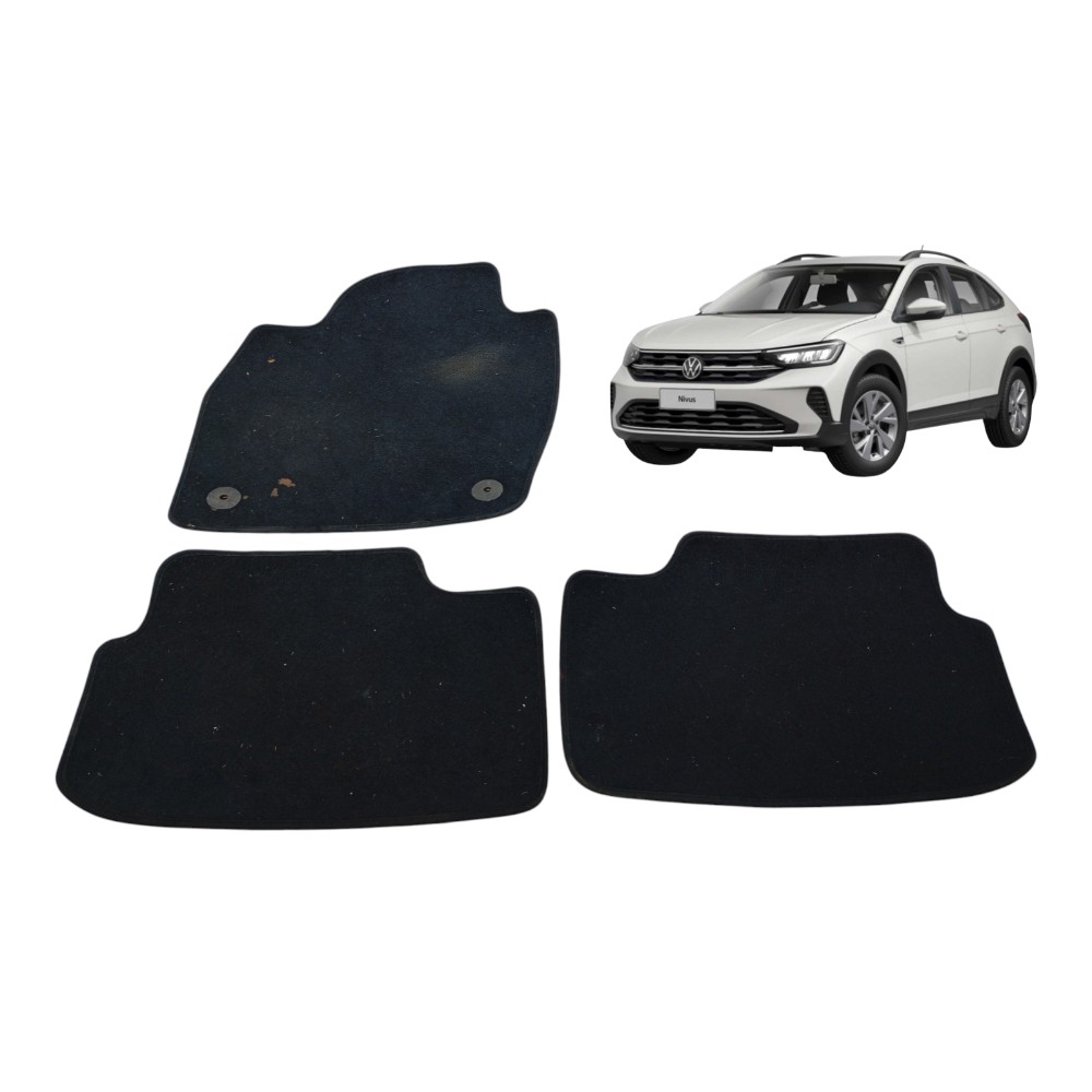 Jogo Com 3 Tapete Carpete Volkswagen Nivus Highline 1.0 2021 1