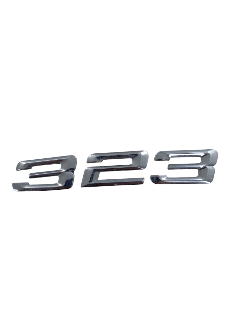 Letreiro Tampa Traseira Porta Malas Bmw 323i 2.5 2000 2003 Prata 2