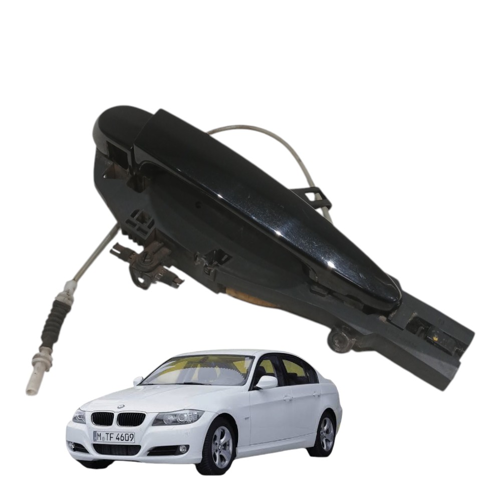 Maçaneta Externa Porta Traseira Direita Bmw 335i 3.0 T 2008 Preto Traseira 1