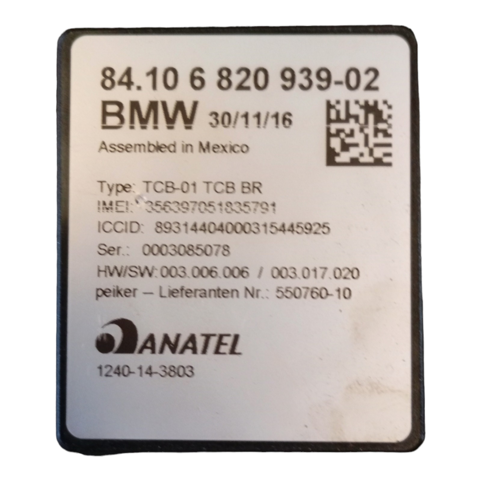 Módulo Central Bluetooth Bmw X1 2.0 F48 2016 2017 2018 2019 5