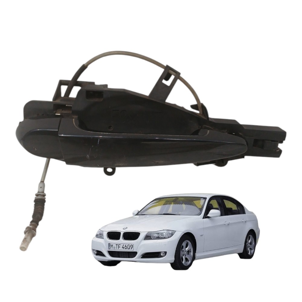 Maçaneta Externa Porta Dianteira Direita Bmw 335i 3.0 T 2008 Preto Dianteira 1