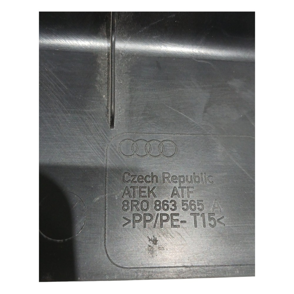 Moldura Tampa Macaco Chave Roda Audi Q5 2.0 Turbo 2010 2011 Preto 2