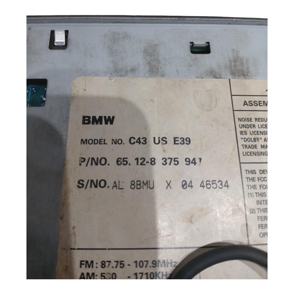 Rádio Som Leitor Cd Bmw 528i 2.8 1996 1997 1998 1999 E39 2
