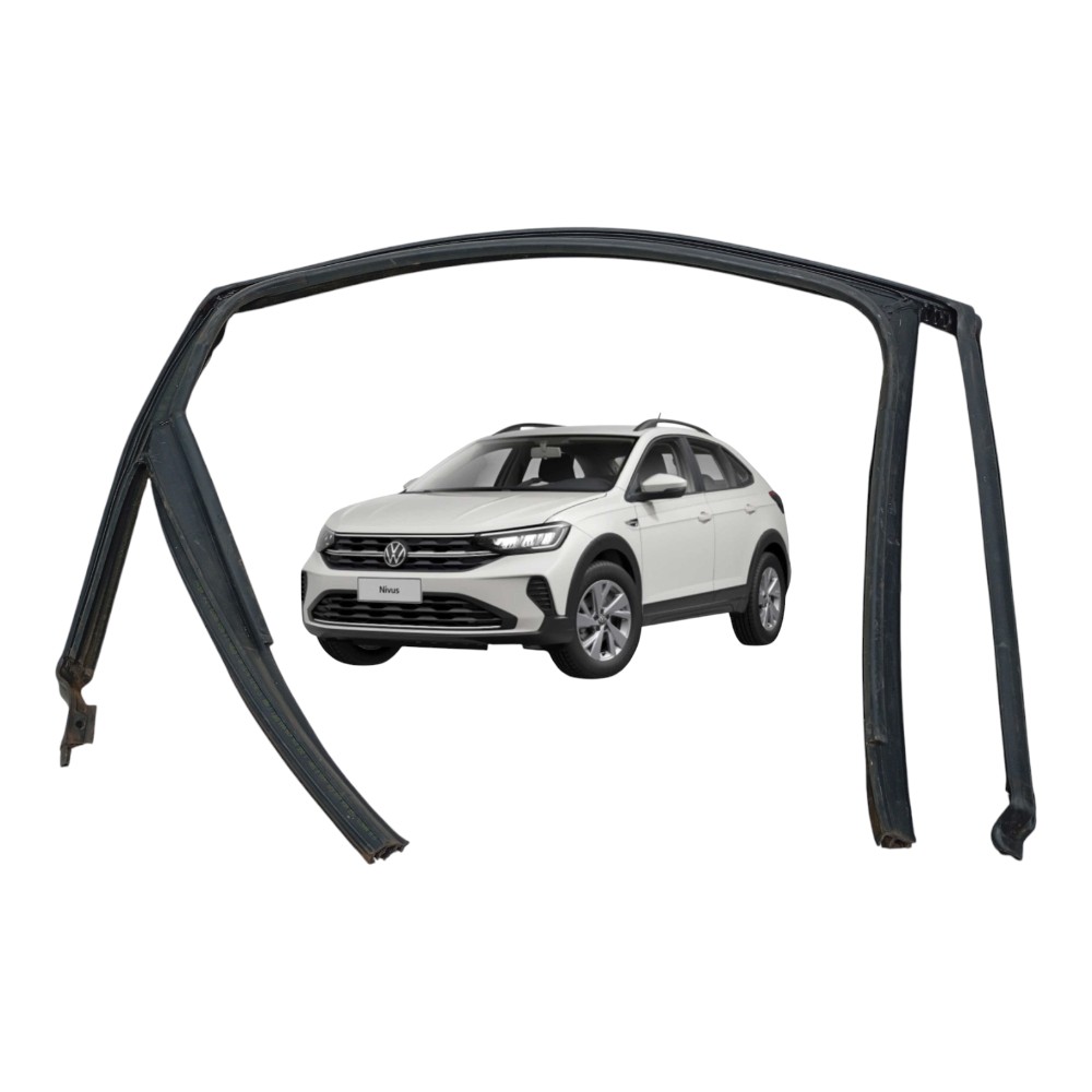 Borracha Canaleta Vidro Traseiro Esquerdo Vw Nivus 1.0 2021