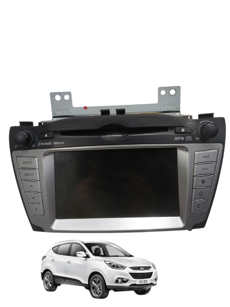 Rádio Som Tela Central Multimidia Hyundai Ix35 2015 2016 Preto