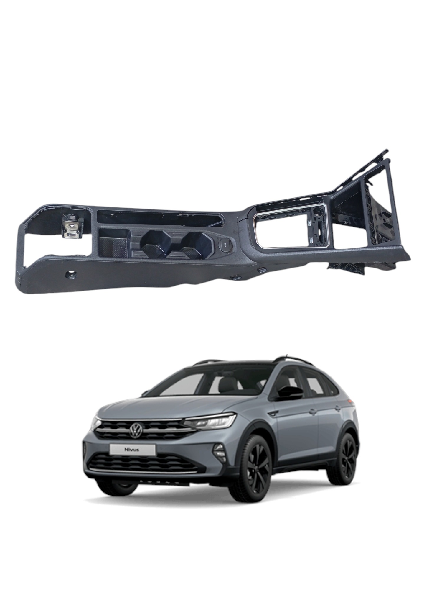 Console Porta Copos Volkswagen Nivus Highline 2023 6ea863241