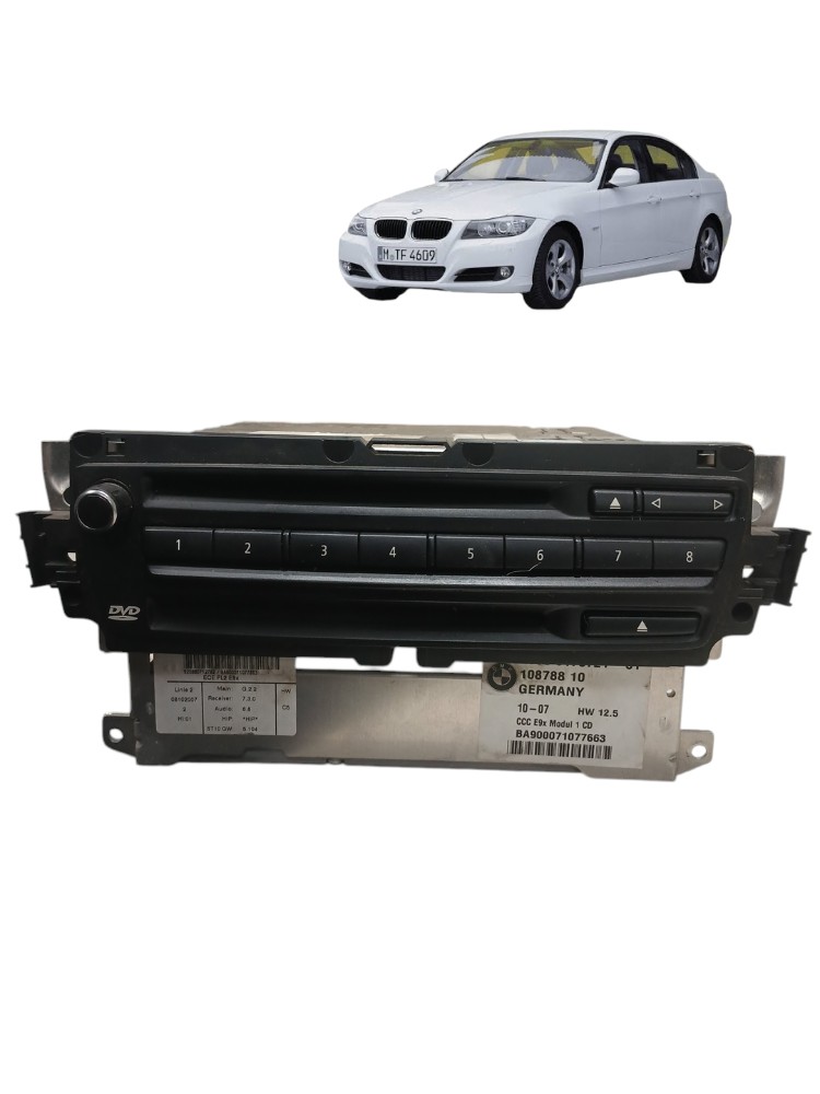 Rádio Cd Player Bmw 335i 3.0 Turbo 2008 E90 6583917072101