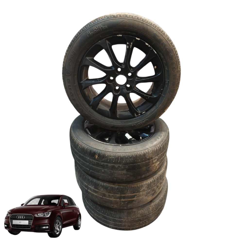 Jogo De Rodas Com Pneu Ruim Audi A1 1.4 Tfsi 2012 2013 2014 Preto