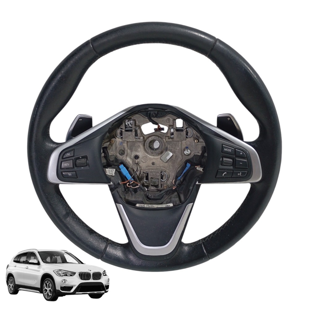 Volante Direção Comandos Bmw X1 2.0 2017 2018 2019 3082512  Preto