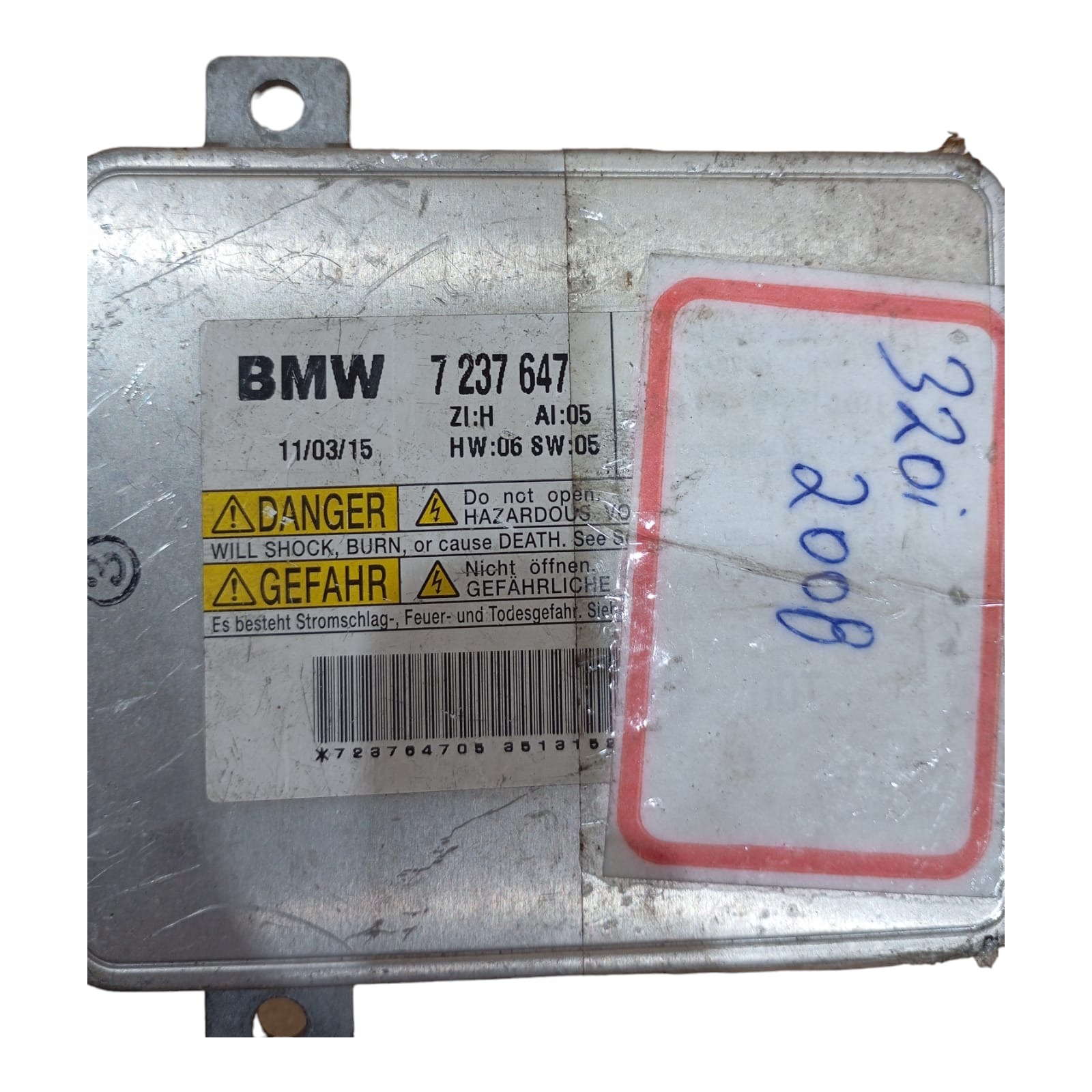Módulo Reator Farol Xenon Bmw 320i 2.0 E90 2009 2010 7237647 3
