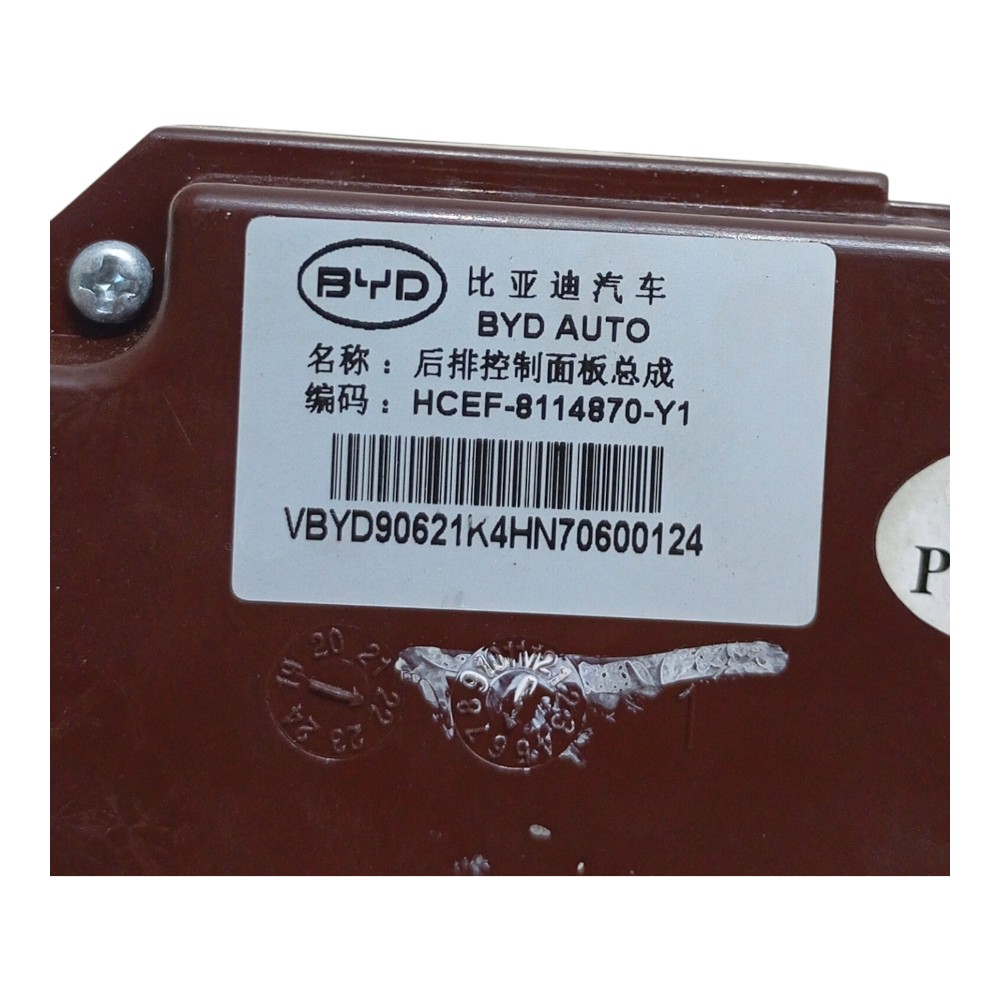 Painel De Controle Comando Ar Traseiro Byd Han 680ev Gs 2023 2