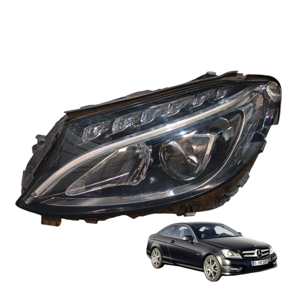 Farol Dianteiro Esquerdo Mercedes Benz C180 1.6 2014 2018 Esquerdo/motorista