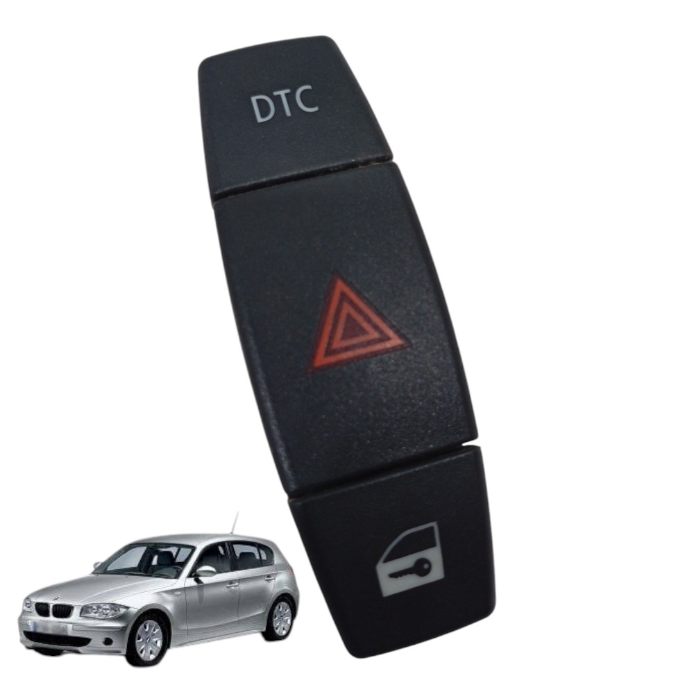 Botão De Alerta Tração/ Trava Porta Bmw 118i 2.0 2010 Preto