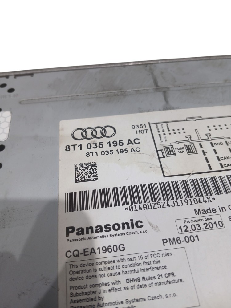 Rádio Som Cd Player Audi Q5 2.0 Turbo Tfsi 2010 8t1035195 7