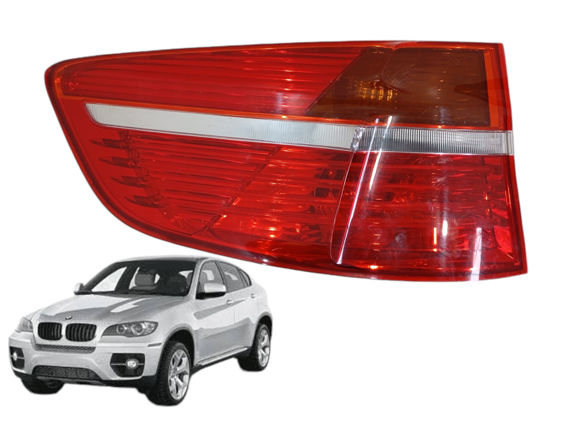 Lanterna Lateral Traseira Esquerda Bmw X6 4.4 V8 2010 Esquerdo Vermelha