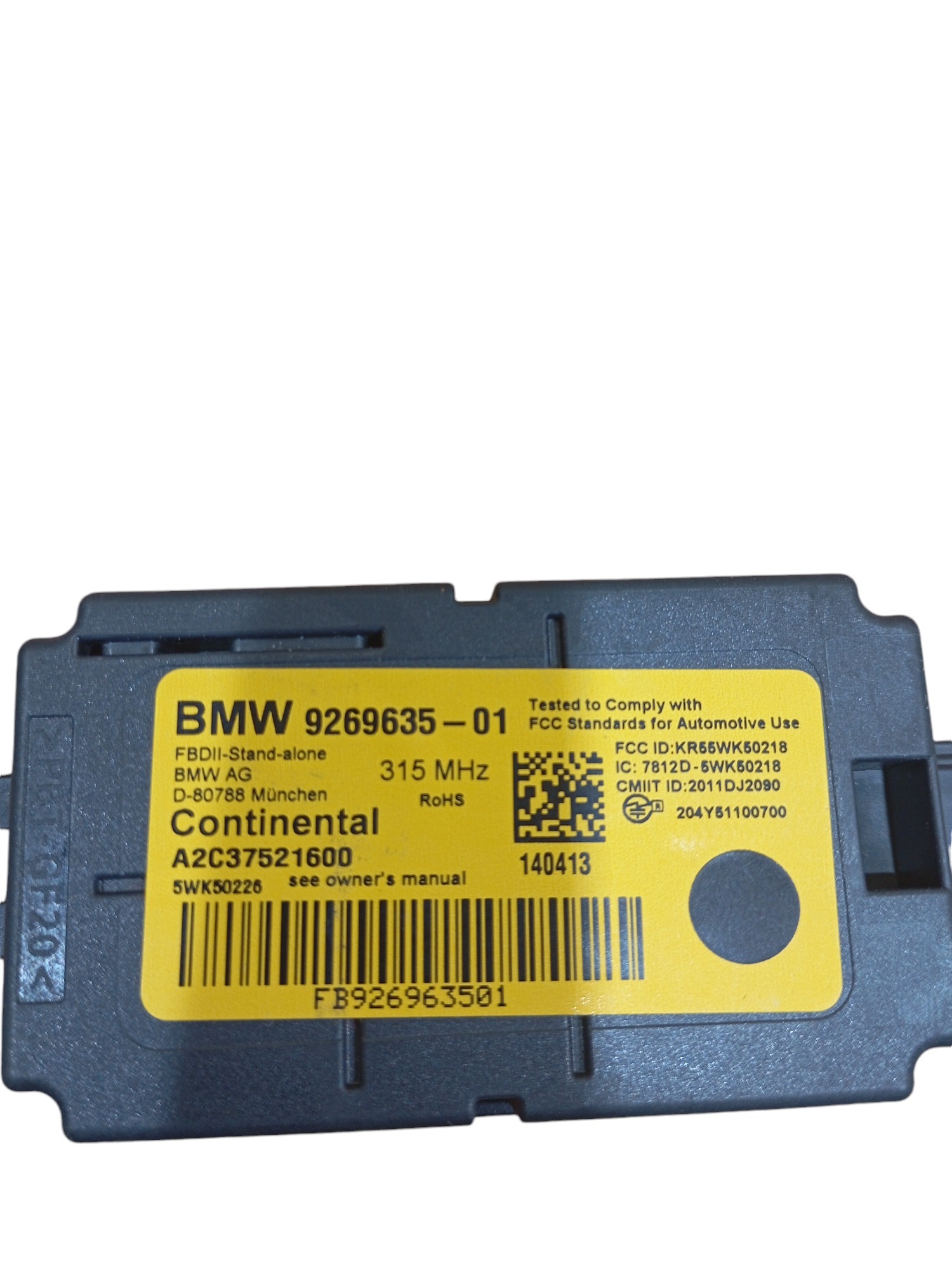 Modulo Sensor Alarme Bmw 320i 2015 F30 Cod 926963501 5