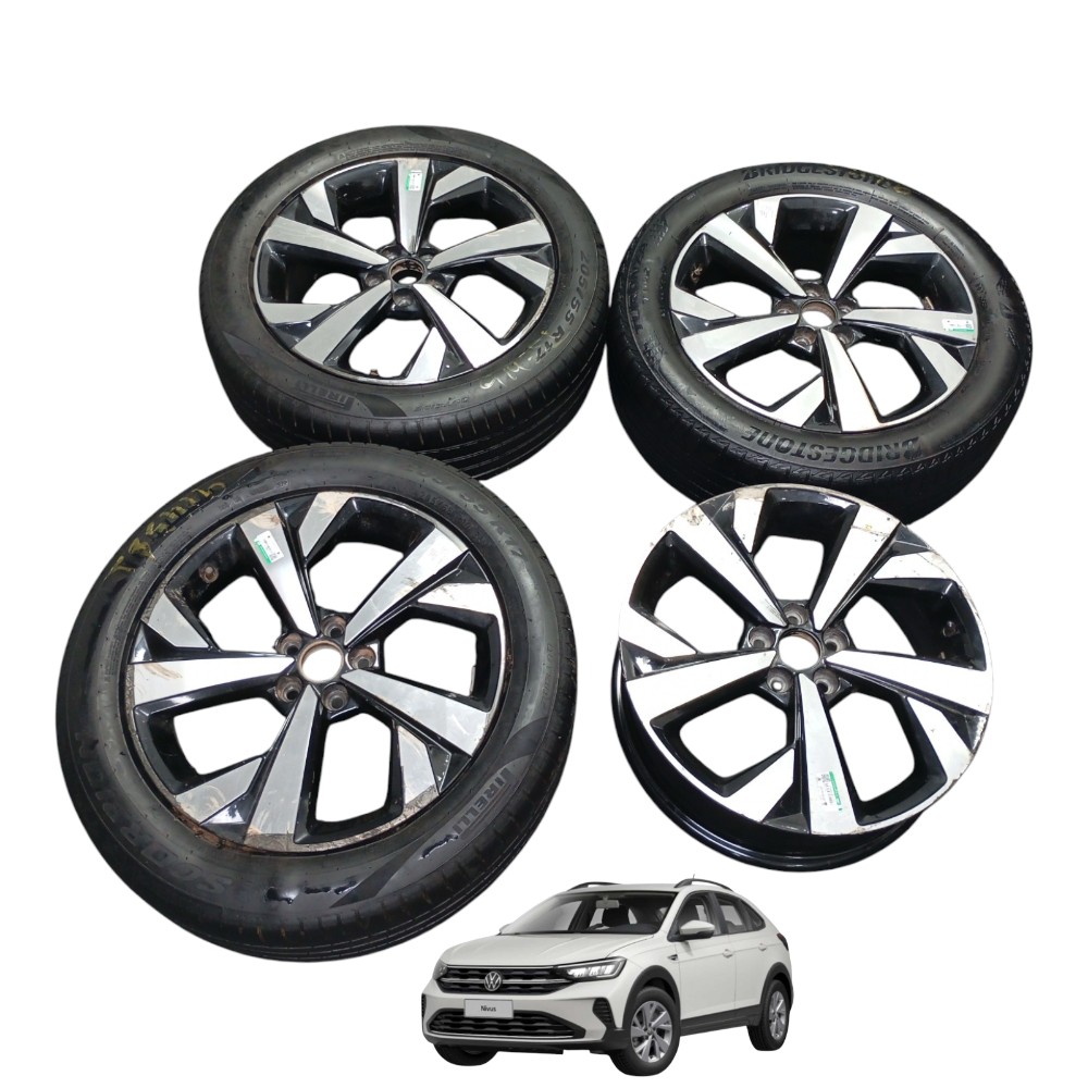 Jogo De Rodas Aro 17 Volkswagen Nivus Highline 1.0 T 2021