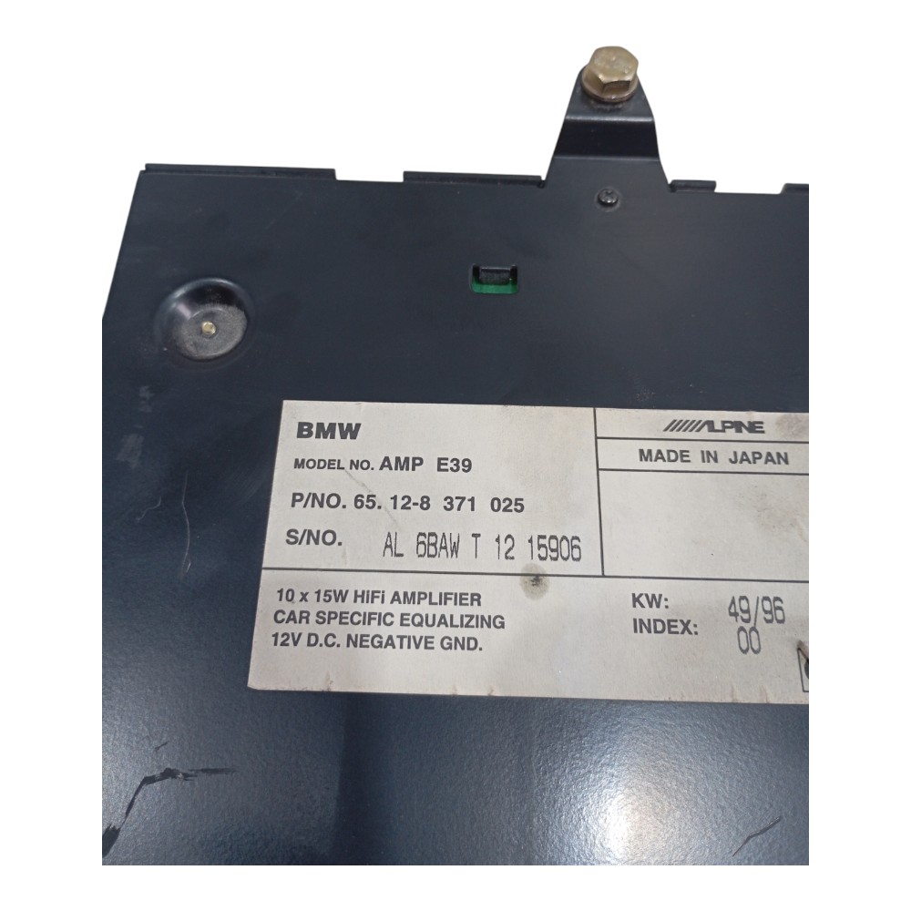 Módulo Amplificador De Som Bmw 528i 2.8 1997 Cod 65128371025 Preto 2