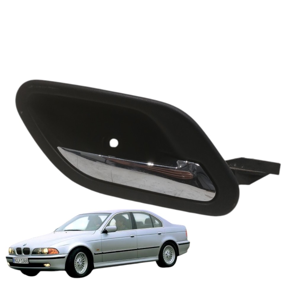 Maçaneta Interna Traseira Direita Bmw 540i 4.4 V8 1999 E39 Preto Traseira