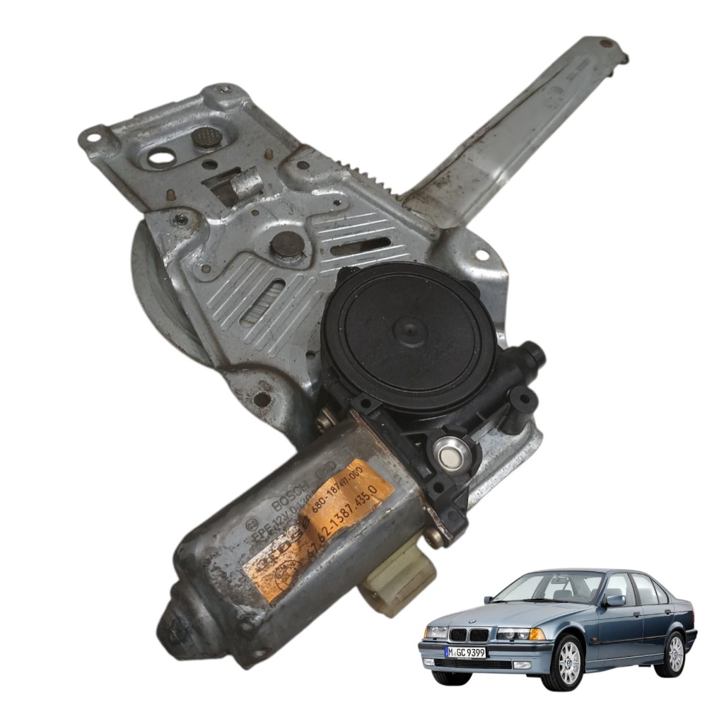 Máquina Motor Vidro Traseiro Direito Bmw 325i 2.5 1994 1996