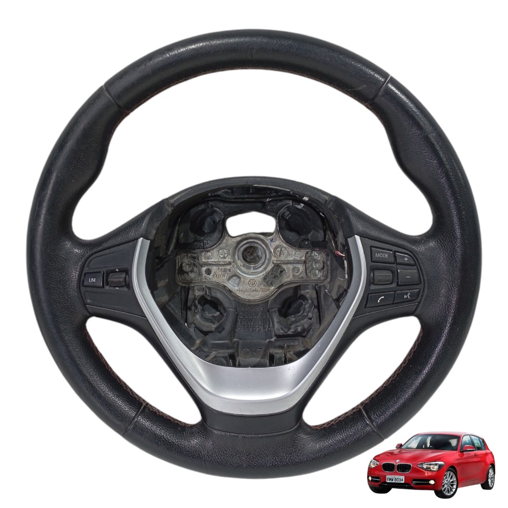 Volante Direção Com Comandos Bmw 118i 1.6 Turbo 2012 F20 Preto
